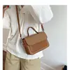 Bolso de Moda para Mujer 2025 Nuevo Estilo Coreano Color Sólido Bolso Cruzado Textura Simple Estilo Extranjero Mate Retro Bolso Cuadrado de Hombro Único
