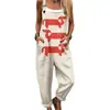 Pantalones de tirantes casuales de verano con estampado floral digital 3D para mujer, transfronterizos de Amazon Europa y América