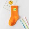 Meias Infantis Primavera e Verão, Meias de Algodão Cor Sólida com Letras da Moda, Meias de Cano Médio Coloridas Estilo Coreano para Meninos e Meninas, Transfronteiriço