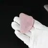 Producto Más Vendido Transfronterizo de Amazon: Mini Tabla Gua Sha de Cristal Rosa Jade para Masaje Facial y Puntos de Acupresión, Fabricante