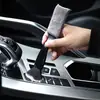 Cepillo Suave para Eliminar Polvo del Ventilador de Aire Acondicionado del Coche Transfronterizo, Cepillo Suave de Doble Cabezal para Ranuras Interiores, Cepillo Limpiador de Interiores de Coche
