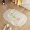 Alfombrilla absorbente de tierra de diatomeas dura de dibujos animados personalizada, alfombrilla de pie de secado rápido para baño, alfombrilla de pie antideslizante para entrada de baño y inodoro