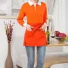 Ropa de Trabajo, Mandil de Media Cintura, Mandil de Media Cintura para Mesero, Mandil de Trabajo para Cafetería y Casa de Té con Bolsillos, Pequeño Catering, Sin Mangas