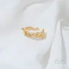 Anillo Abierto de Perla Pegajosa de Lava Color Oro Real 14K con Colgante Accesorios de Materiales para Joyería Hecha a Mano DIY