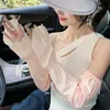Manga de Hielo para Dedos con Degradado Protector Solar para Mujer Estilo ins de Moda Verano Parasol para Conducir Anti-UV Seda de Hielo Manga Suelta Protector de Brazo