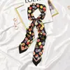 Lenço de seda pequeno longo faixa de cabelo lenço de fita Coreia do Sul primavera e outono cinto versátil lenço decoração de pescoço protetor solar fino feminino