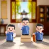 Escola dos Três Temperamentos de Xun Ge Caixa Surpresa Desenho Animado Figura de Resina Decoração de Mesa de Estudante Loja Cultural e Criativa Presente para Professor