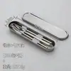 Conjunto de pauzinhos e colher de titânio puro, talheres portáteis de titânio puro, conjunto de talheres antibacteriano de cristal de gelo de alta qualidade com três peças para estudantes