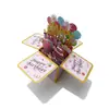 Nueva tarjeta de cumpleaños 3D de flor calada en papel, un superventas transfronterizo con un toque de alta gama, tarjetas de felicitación de cumpleaños hechas a medida