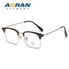 Antirradiación de luz azul antifatiga para los ojos se puede combinar con gafas para miopía tecnología de moda montura de media ceja para hombre para negocios