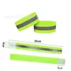 Braçadeira Refletora para Corrida Pulseira Refletora Protetora para Ciclismo Pulseira Elástica Faixa Refletora Esportiva Argola de Pé Refletora