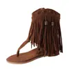 Sandalias Romanas con Remaches y Borlas de Cuña con Suela Gruesa para Mujer 2026 Verano Nueva Moda Sandalias Bohemias
