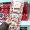 Fofo Rosa Celebridade da Internet Estrela Cereja Desenho Animado Clipe Bico de Pato Infantil Grampo de Cabelo Franja de Menina Adorável Venda por Atacado