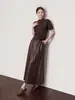 Roupas femininas transfronteiriças no atacado: 2026 blusa de tricô casual, versátil, simples e delicada de manga curta com gola alta discreta