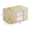 Caja de almacenamiento de ropa plegable para armario doméstico, organizador de edredones, almacenamiento de tela visible de gran capacidad para mudanzas y empaque