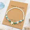 Nova Joia de Mão Estilo Oceano Concha Estrela-do-mar Pulseira com Contas Elementos Oceânicos Fecho de Lagosta Pulseira de Concha Atacado