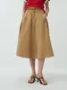 COMOS CMS 2026 Falda Casual Versátil de Línea A de Nueve Puntos Adelgazante de Bolsillo para Mujer Verano Nuevo Estilo 258378