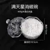 Cuenco Desmagnetizador de Bola de Cristal Natural, Piedra Desmagnetizadora de Grava de Cristal Blanco, Piedra Difusora de Aroma, Adorno de Cuenco de Vidrio Desmagnetizador y Purificador de Pulseras