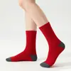 Calcetines rojos personalizados con logo y nombre personalizados, calcetines Champion de algodón puro, regalos para hombres y mujeres para exámenes y el año de nacimiento