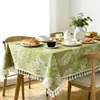 Toalha de Mesa Estilo Étnico Estilo Retrô Estampada Boêmia Algodão e Linho Tecido para Mesa de Jantar Pano para Mesa de Chá Toalha de Mesa Retangular Venda por Atacado