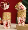 Vasos desechables pequeños de vino tinto para bodas con la palabra "feliz" para té y agua, vasos de papel pequeños engrosados para uso doméstico para brindis en banquetes de boda