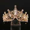 Corona de Novia Transfronteriza Joyería Hecha a Mano Tiara de Pedrería Corona Europea y Americana Accesorios para el Cabello de Niños Cumpleaños de Adultos Vestido para Hornear