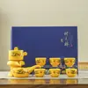 Conjunto de Chá Kung Fu Automático para Pessoas Preguiçosas com Moedor de Pedra e Infusor de Chá Perfumado, Xícara de Chá Cerâmica como Brinde Promocional