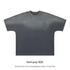 Cai Xiang Island Moda Masculina Marca de Tendencia Transfronteriza Camiseta de Manga Corta 270g Efecto Desgastado Verano Corte Holgado Algodón Puro Hombre