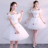 Vestido de Rendimiento con Falda Abullonada, Corto Modelo Nuevo 2026, Vestido de Gala para Escenario en Solitario, Vestido de Noche, Vestido Corto para Examen de Arte para Mujer