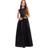 Vestido Princesa de Cetim Estilo Novo 2025 para Meninas Fantasia de Performance Infantil para Crianças Pequenas Vestido de Apresentador