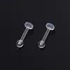 Clavos de Hueso de Oreja Rosca Transparente de Silicona Invisible para Dormir Sin Quitarse los Agujeros de la Oreja para Prevenir el Cierre 1.2mm Cuidado de la Oreja Clavos de Oreja y Aretes
