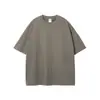 Nuevo Producto de Manga Corta 275g Tono Tierra Holgado Camiseta de Manga Corta Lisa para Hombre Niebla Algodón Puro Marca Trendy para Hombre Ropa para Hombre Tallas Grandes