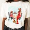 Primavera verão verão novo gato letras simples moda camiseta uma geração de feminina manga curta camiseta feminina verão