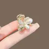 Pinza para el Cabello Pequeña con Garra de Mariposa de Pedrería Perla Mini Tamaño Pequeño Pinza para Flequillo Pinza Lateral Pinza para el Cabello Exquisita de Alta Calidad Accesorios para el Cabello