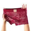 Nuevos Calzoncillos tipo bóxer para hombre Huajie Long Año del Zodiaco Estampado Rojo Calzoncillos tipo bóxer Rojos Transpirables Talla Grande Dropshipping
