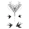 Adesivos de Tatuagem Borboleta Andorinha para Homens e Mulheres, Artísticos, Modernos, de Alta Qualidade, Bonitos, Tatuagens Simuladas, à Prova d'Água, à Prova de Suor e Duradouros