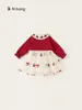 Ropa para Niños Bangxuan Estilo Primavera Cárdigan de Punto para Niñas, Falda de Malla, Conjunto de Dos Piezas con Falda para Niños, Conjunto de Vestido para Niñas