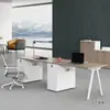 Mesa de Escritório e Cadeira Combinação Grau E0 Simples Moderno Porta-Cartões 2 Pares 4 Quatro 6 Seis Pessoas Mesa para Funcionários Tela de Escritório Estação de Trabalho
