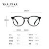 Gafas anti luz azul transfronterizas montura redonda TR90 retro lente plana 2301 unisex montura para lentes ópticos de miopía