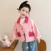 Chaqueta de Dibujos Animados para Niña Primavera 2026 Nuevo Estilo Chaqueta de Dibujos Animados para Bebé Niña Infantil con Solapa Top Versátil de Moda Tendencia