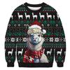 Top Navideño Nuevo Transfronterizo Estampado Digital Europeo y Americano Cuello Redondo Sudadera Otoño e Invierno Manga Larga Holgado Jersey Ropa para Parejas