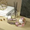 Molde de Yeso de Resina de Cristal de Amapola Oval Luna Corazón Hexágono Portavelas Molde de Silicona