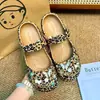 Zapatos de ballet con estampado de lunares estilo Ins, leopardo KT, accesorios para DIY, dijes de zapatos de moda y versátiles, hebillas decorativas para zapatos con agujeros