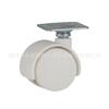 Rueda universal de 1 pulgada y 1,5 pulgadas para muebles, de polipropileno y nailon, para electrodomésticos de plástico, de poliuretano, silenciosa, de color blanco.