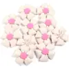 Lindo pasador de tela de algodón tridimensional con forma de flor de cinco pétalos, accesorios de cordón, material para ropa, zapatos y sombreros DIY, bolsa, bolsa