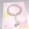 Pulsera de Cristal con Mariposa en Gradiente Estilo Super Hada con Diseño Único, Alto Valor Estético, Dulce y Delicada, Adecuada para Estudiantes