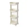 Carrito de almacenamiento móvil de múltiples capas para uso doméstico en sala de estar, dormitorio, cocina, con cajones, para bocadillos y juguetes, con ruedas y estantes