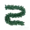 Rattan Verde Denso Simulado para Decoração de Shopping de Natal, Enfeites Transfronteiriços para Árvore de Natal, Denso e Espessado