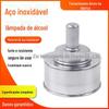 Lâmpada de álcool de aço inoxidável 200ml (incluindo pavio) selada de metal à prova de vazamento lâmpada de álcool à prova de explosão de aço inoxidável
