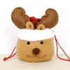 Bolsa de Regalo de Navidad Cuernos de Peluche Bolsa de Fruta de la Paz Niños Dulces Bolsa de Empaque de Regalo de Navidad Decoración de Fiesta Festiva